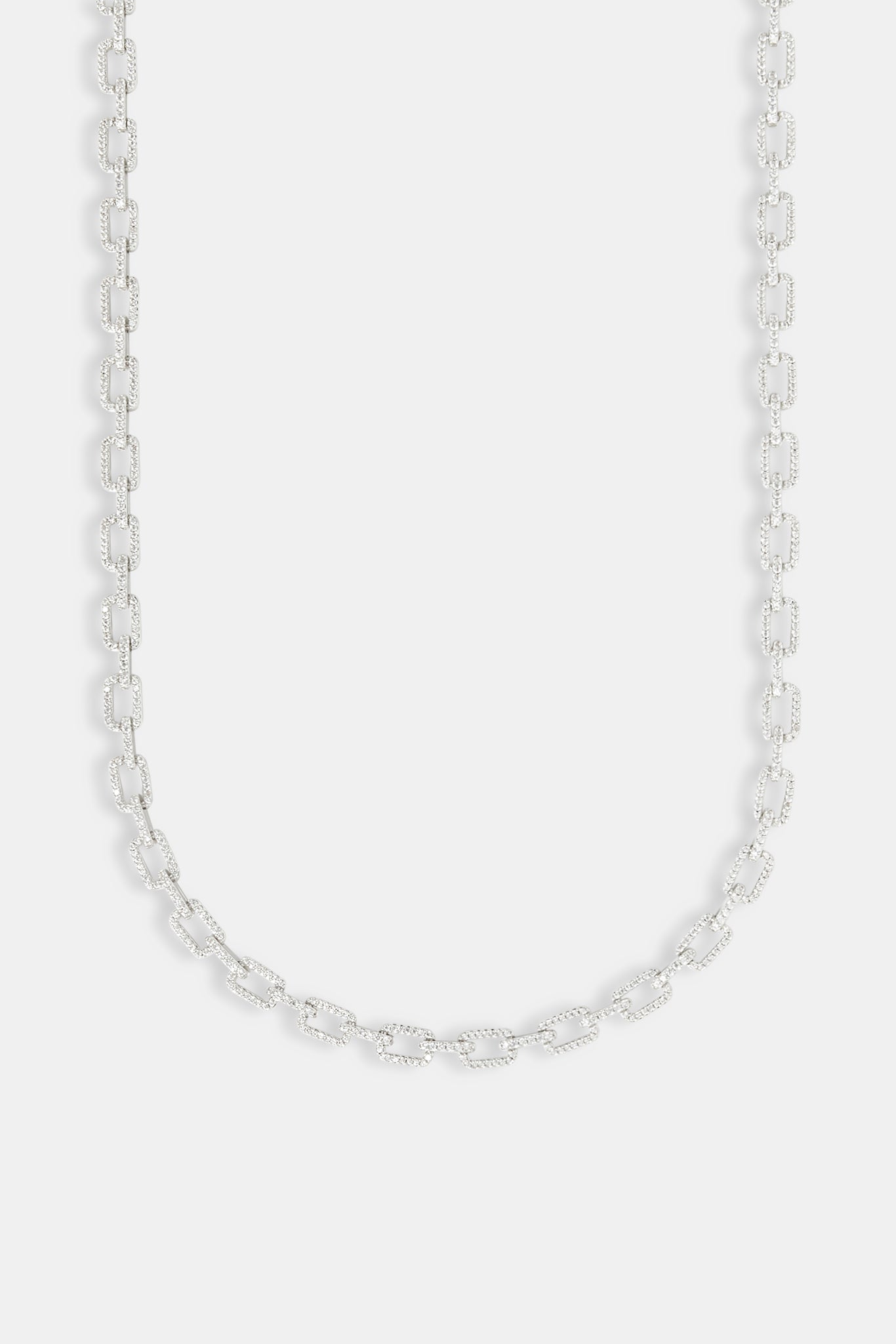 Iced Pave Rechteckige Gliederkette - 6mm